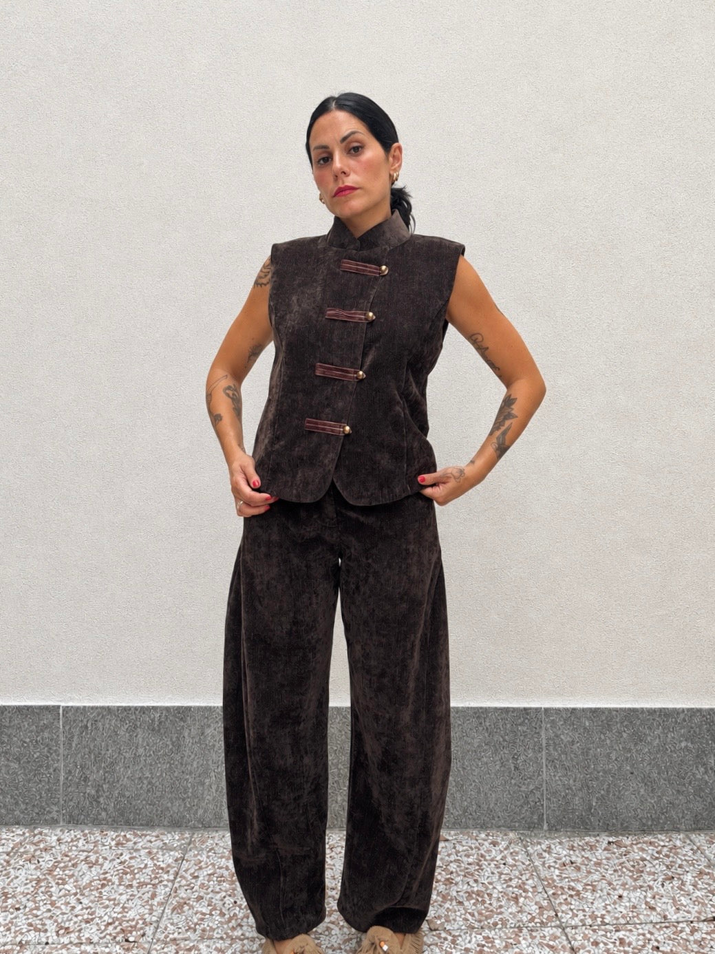 Gilet Moka velluto