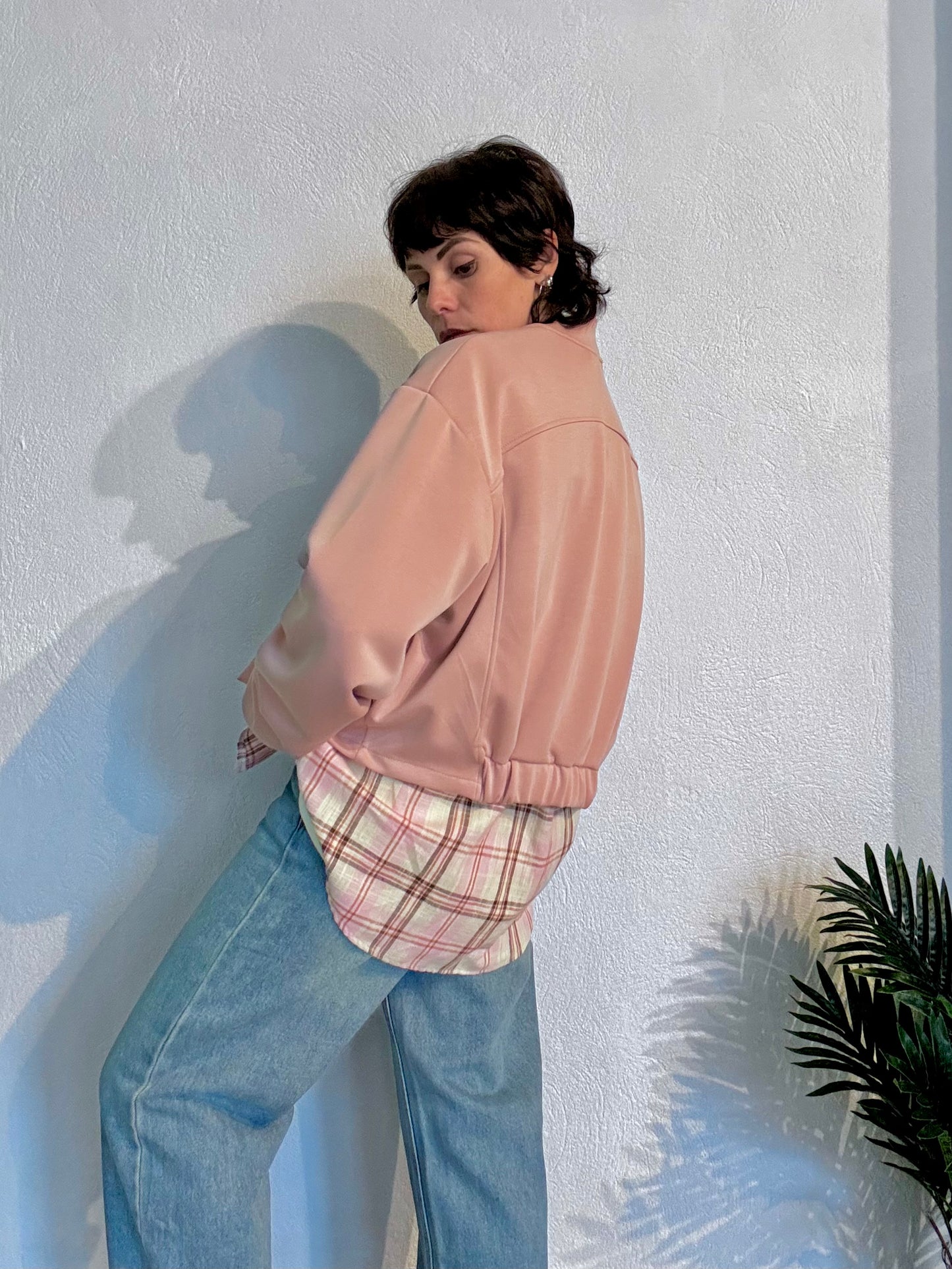 Camicia a quadri Rosa