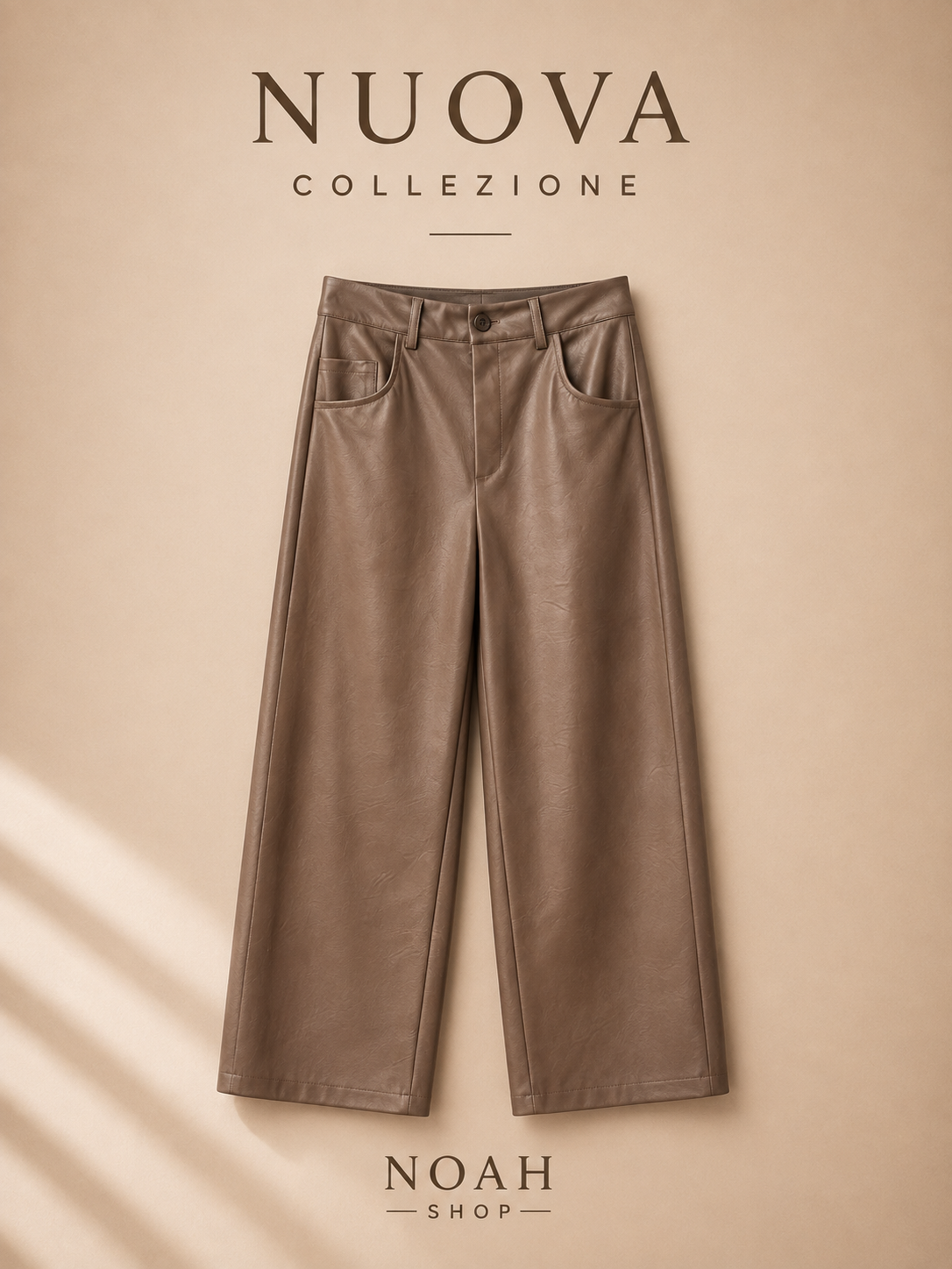 Pantalone palazzo ecopelle
