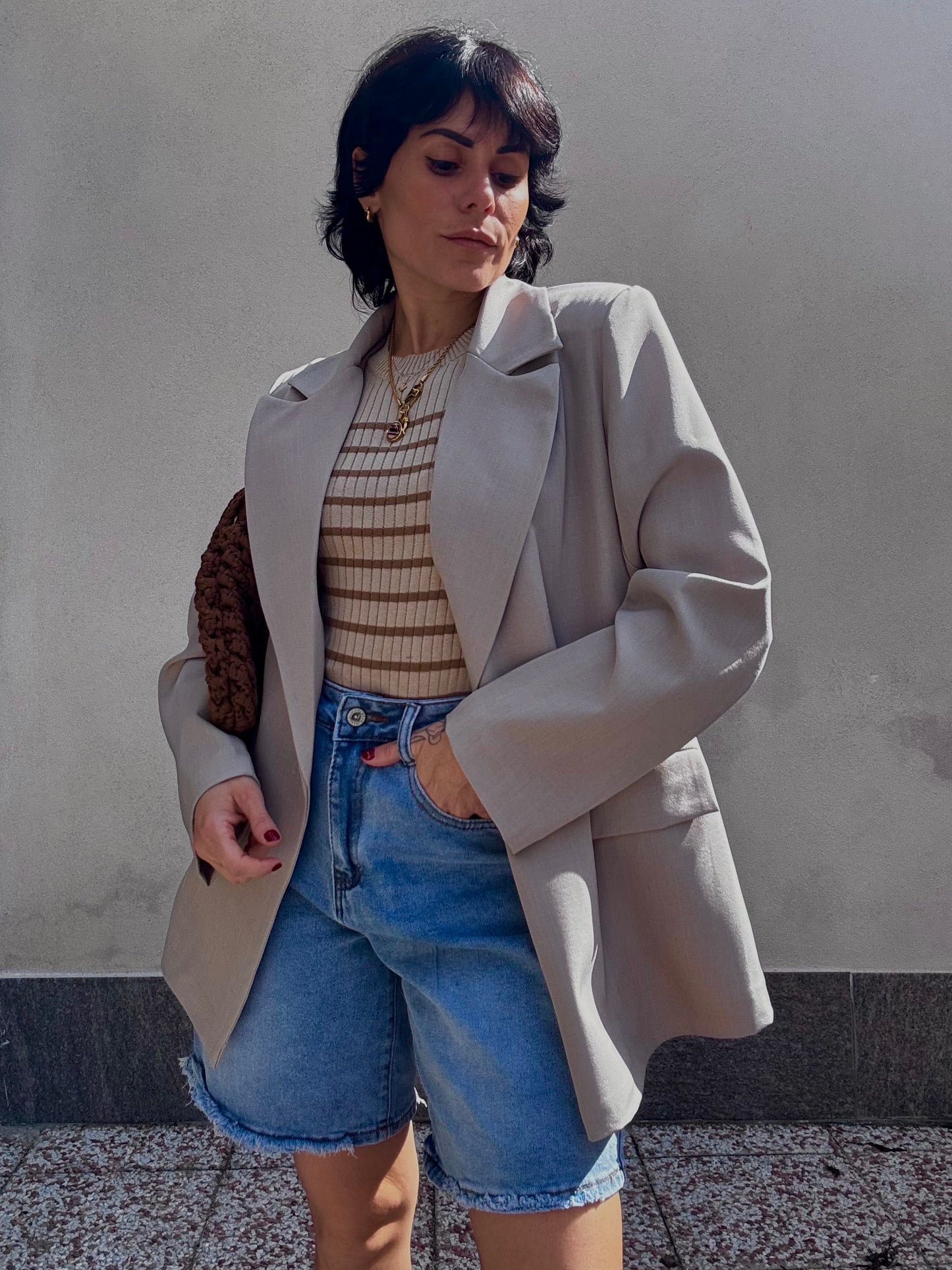 T-shirt in maglina bicolor