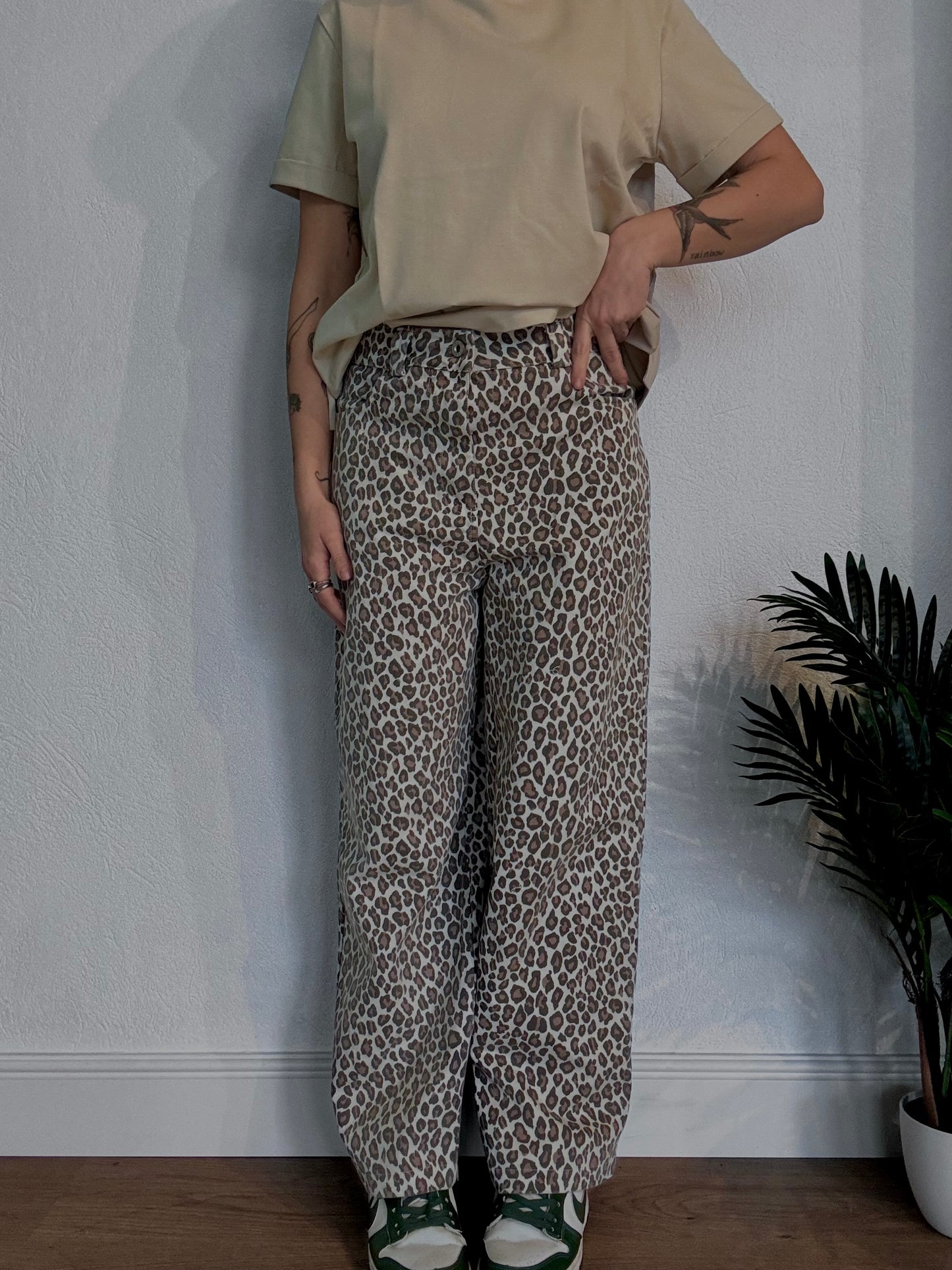 Pantalone guacho in denim Maculato