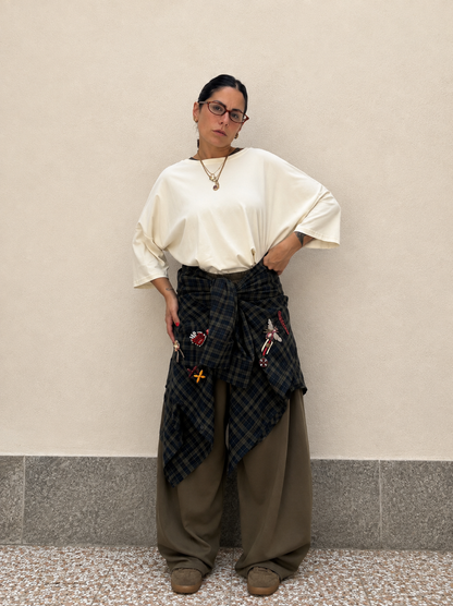 Camicia  Tartan Charms Verdone