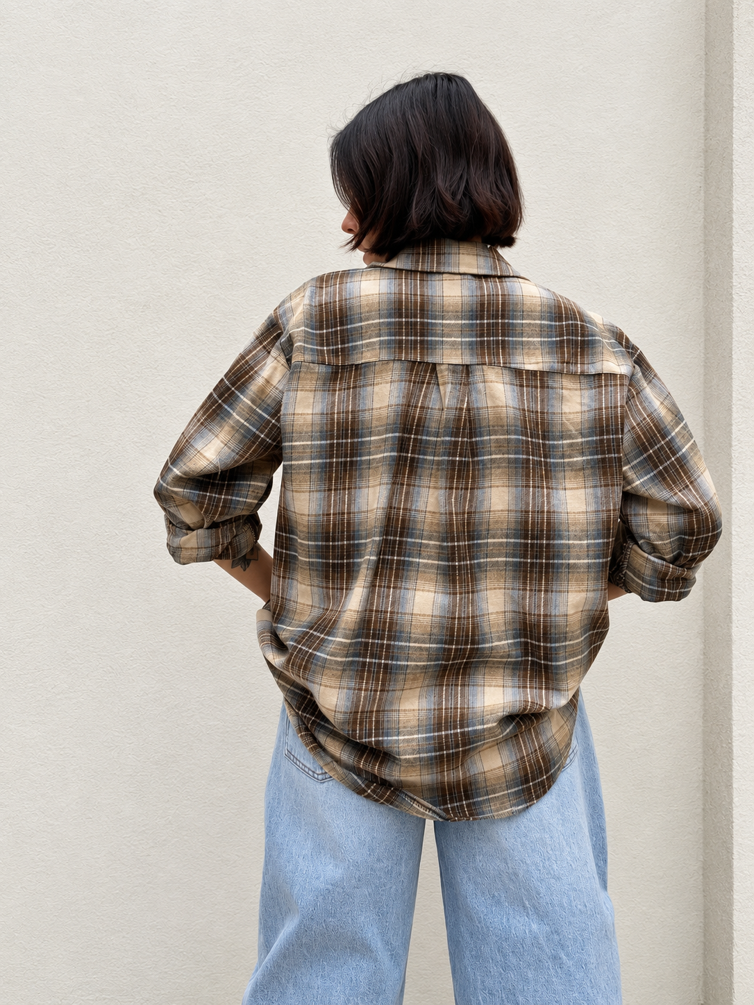 Camicia Flanella Crema