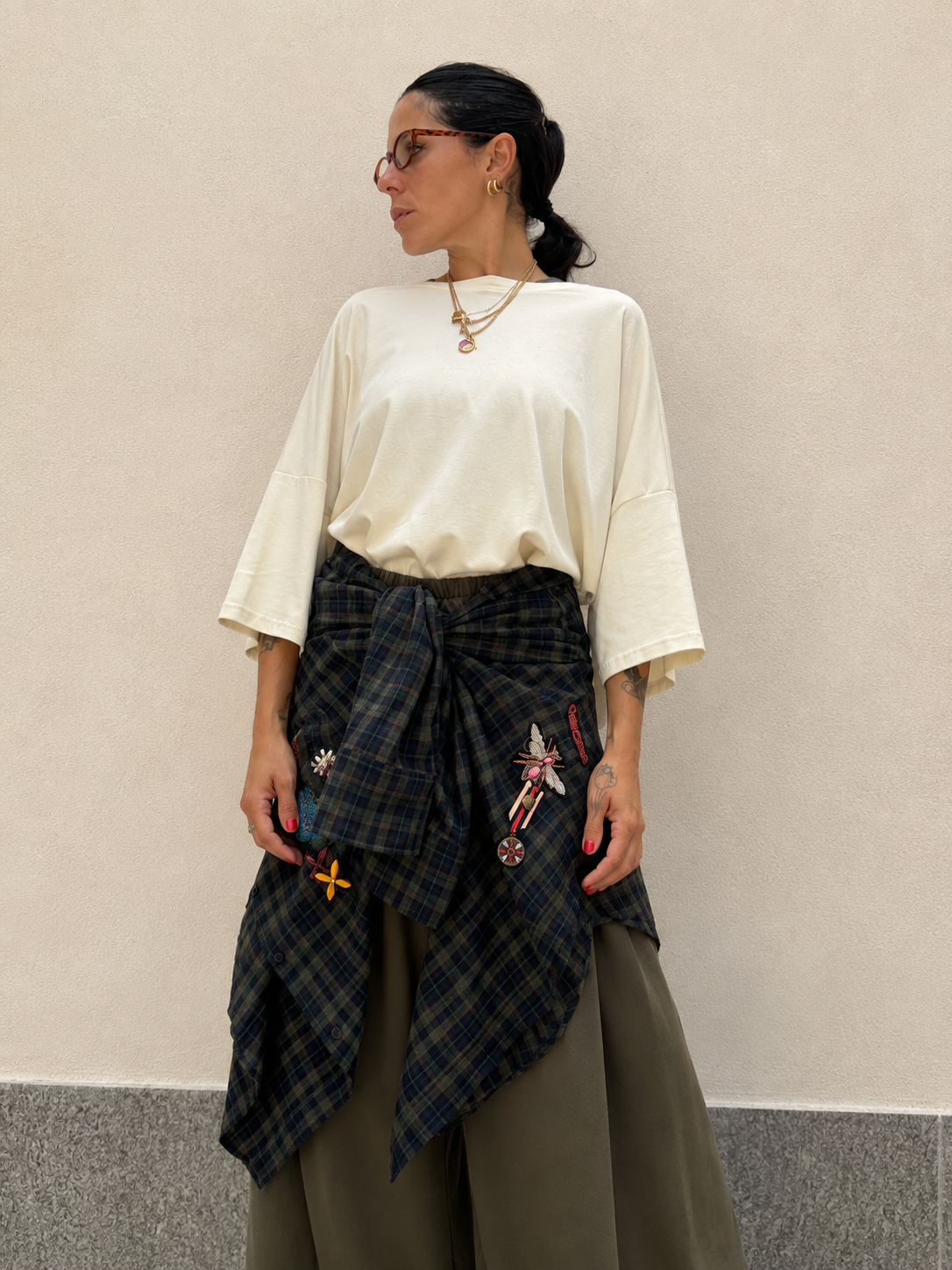 Camicia  Tartan Charms Verdone