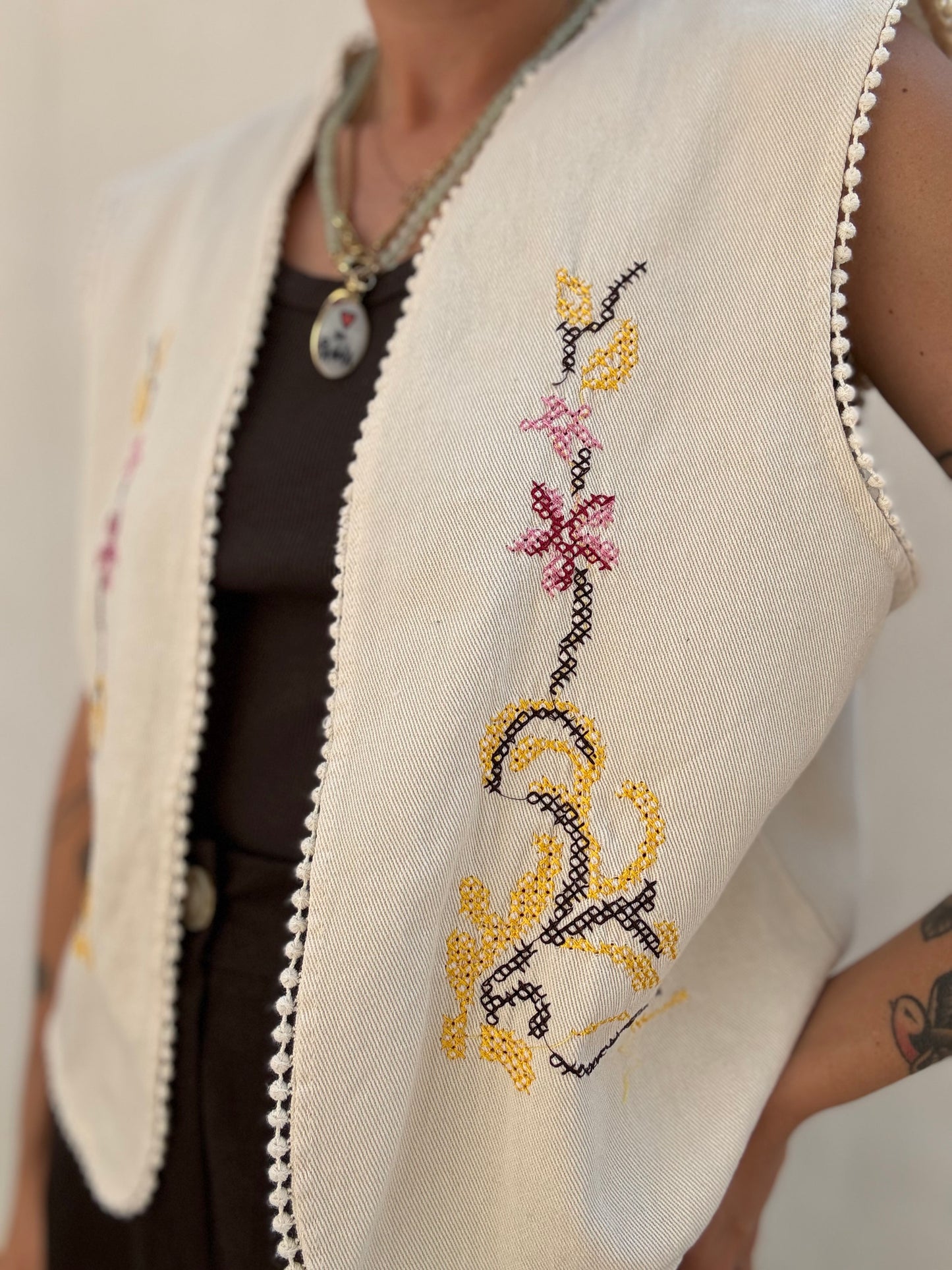 Gilet Ricamato Boho Chic