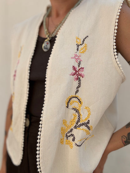 Gilet Ricamato Boho Chic
