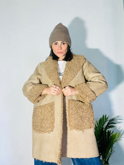 Montone Terry Scamosciato Beige