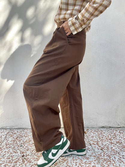 Pantalone Boy-friend marrone