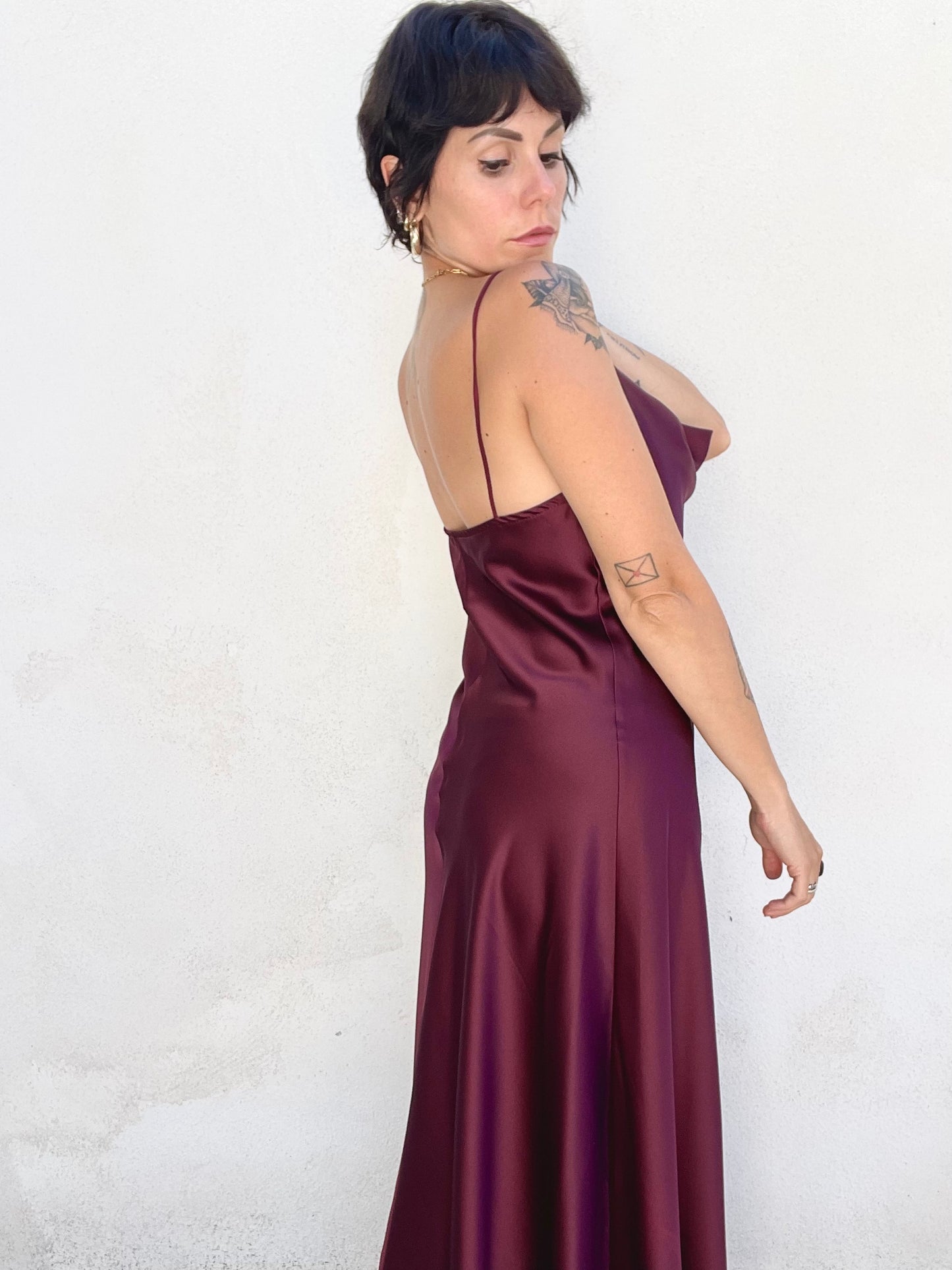 Abito Lungo Manhattan Bordeaux