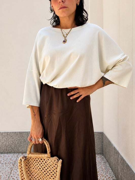 T-shirt oversize Crema