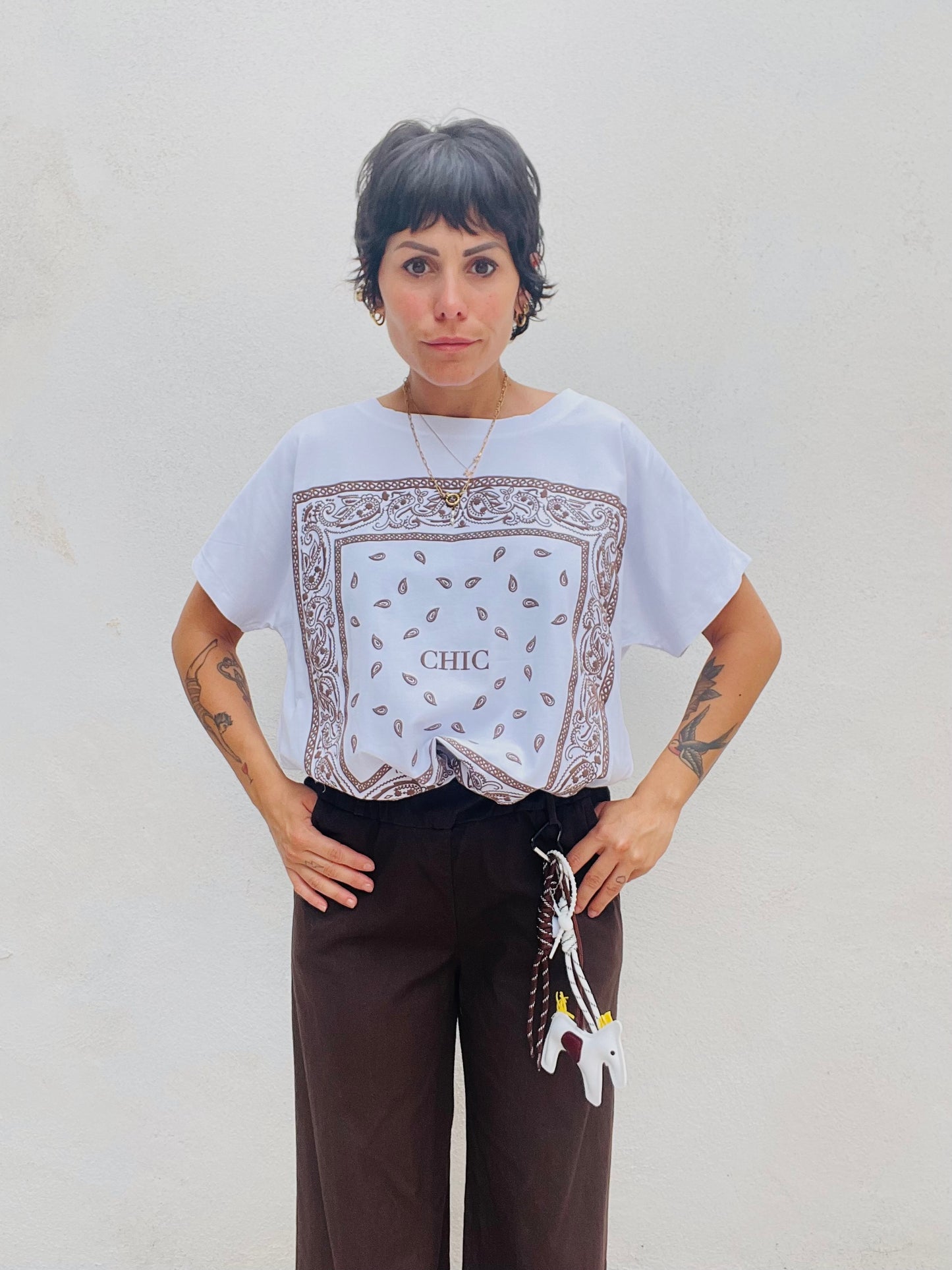 T-shirt Bandana Marrone