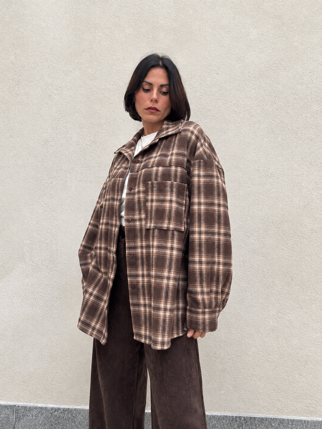 Camicione Oversize Marrone