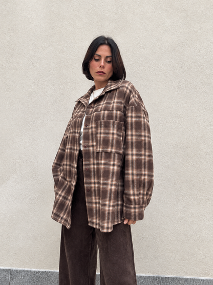 Camicione Oversize Marrone