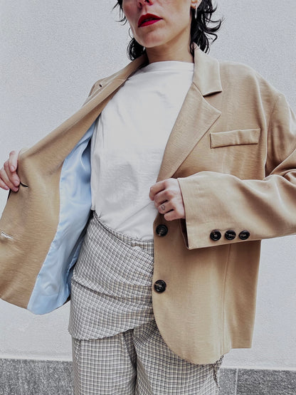 Blazer foderato effetto Pesca
