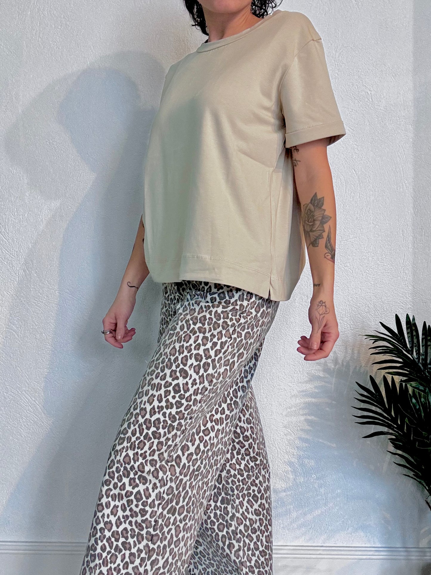 Pantalone guacho in denim Maculato