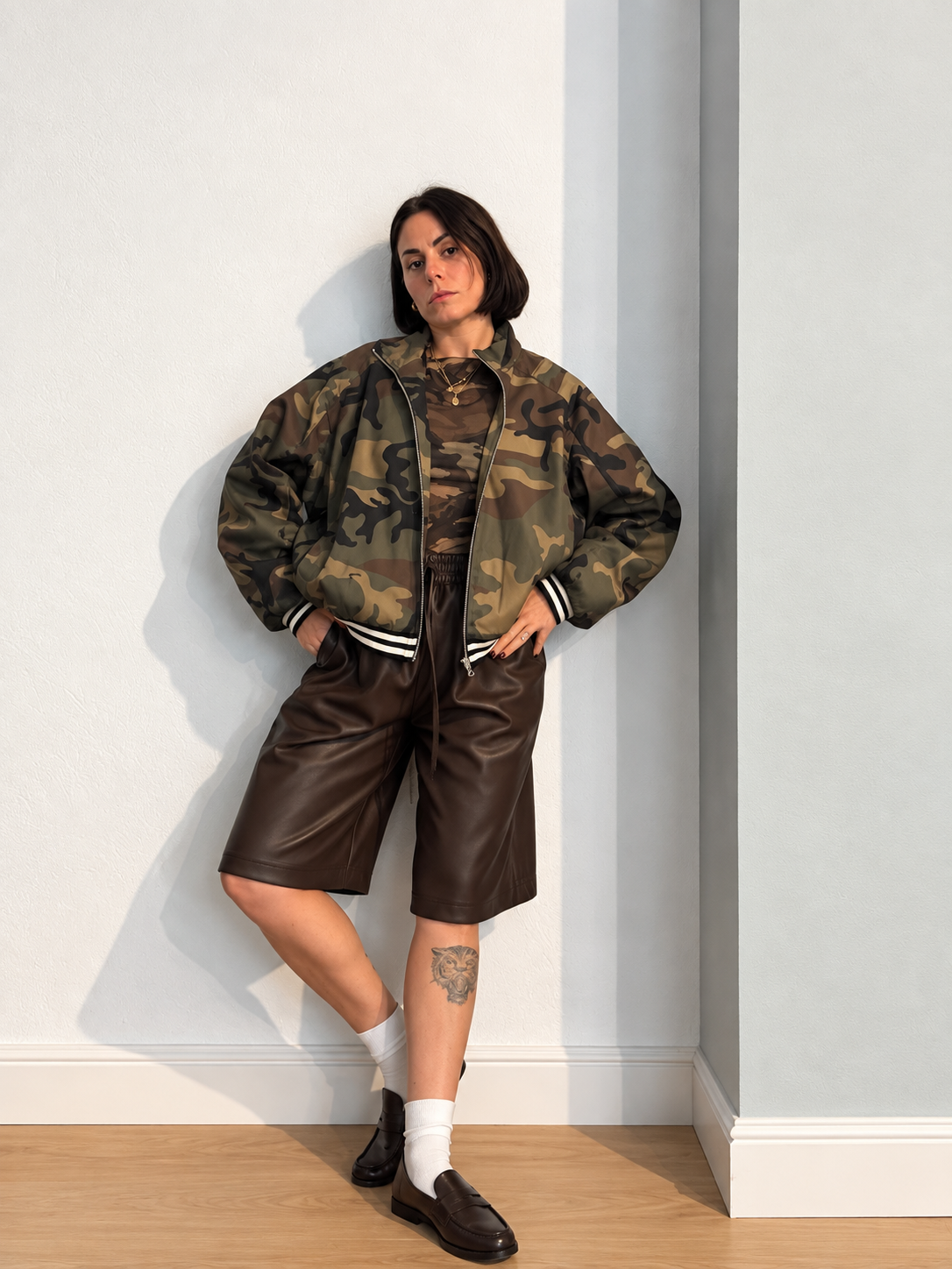 Bermuda Eco-leather Cioccolato