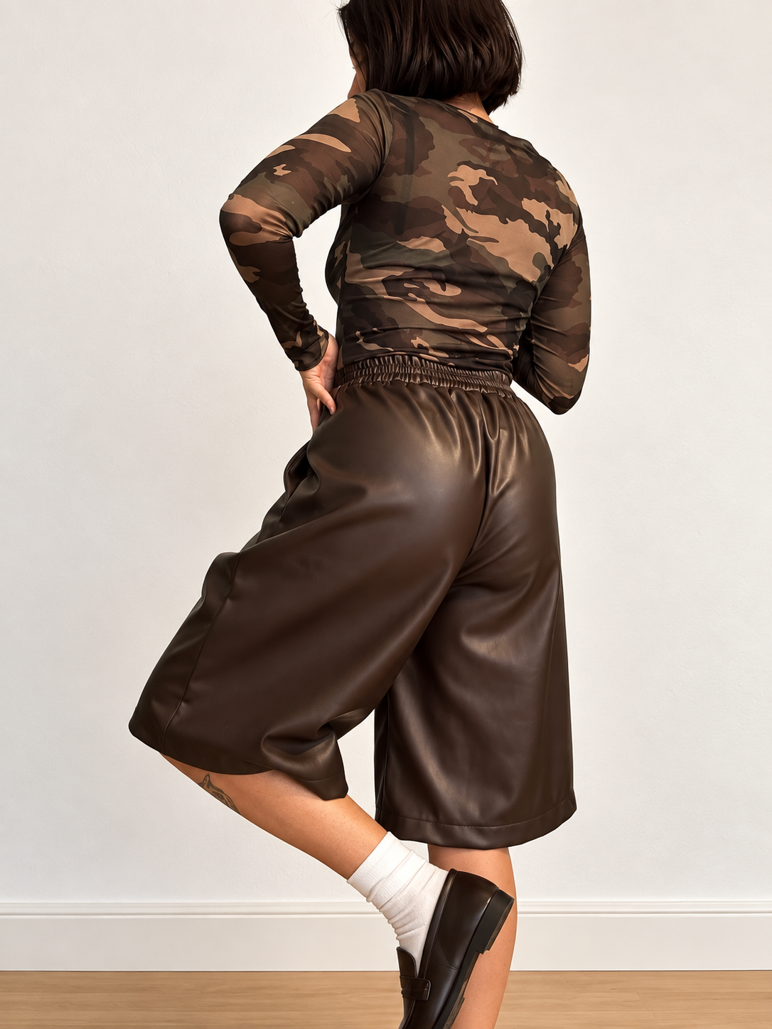 Bermuda Eco-leather Cioccolato