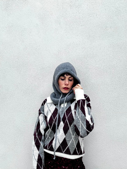 Maglione Rombi bordeaux