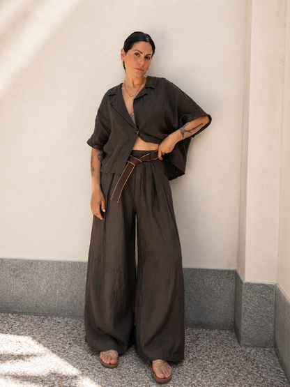 Blazer Lino Marrone