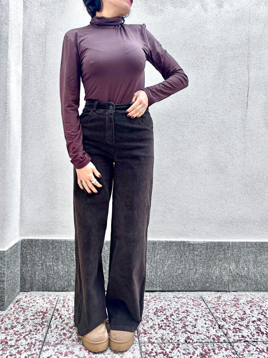 Pantalone costine velluto