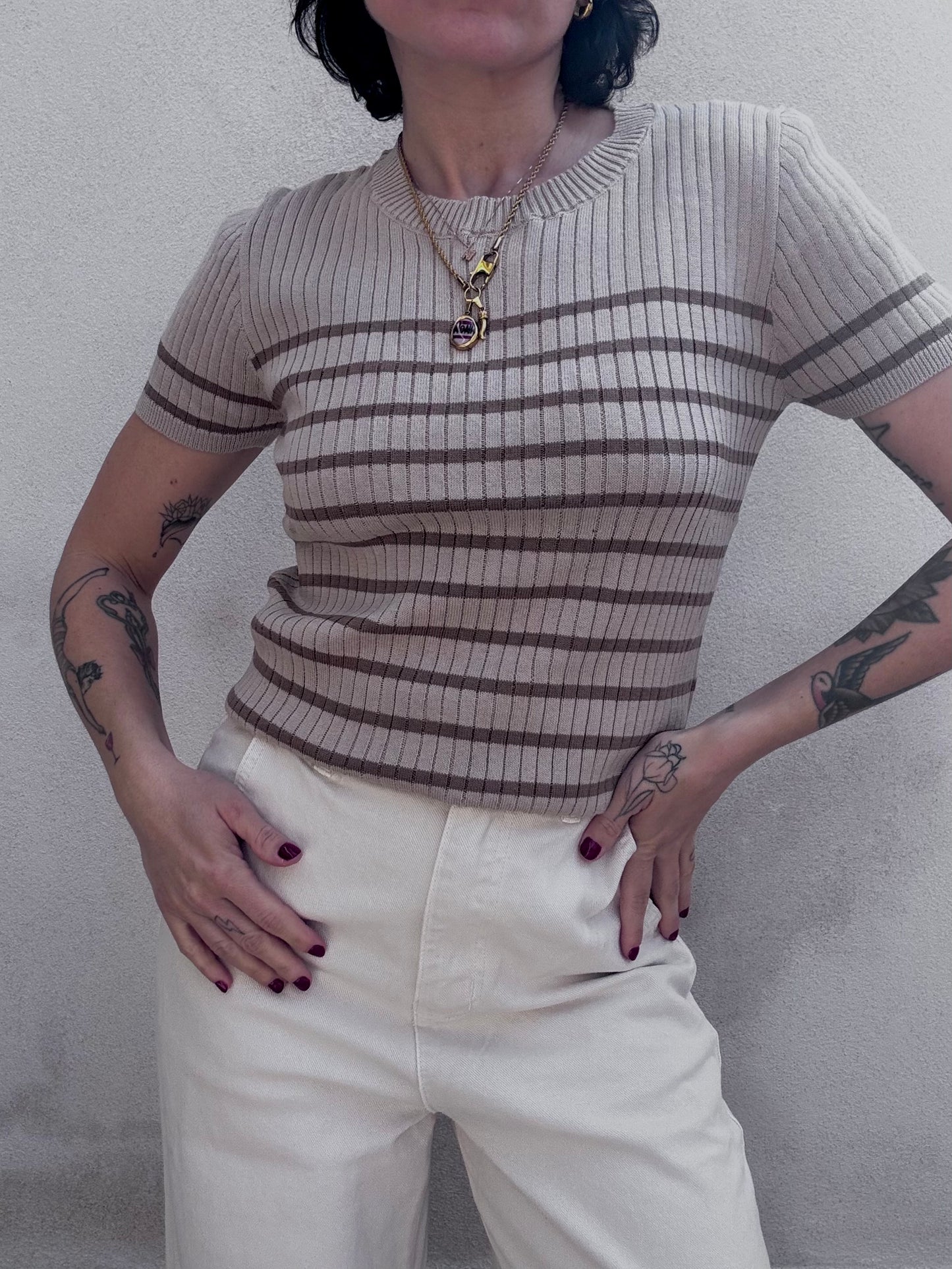 T-shirt in maglina bicolor