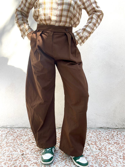 Pantalone Boy-friend marrone