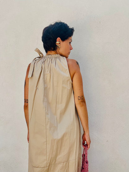 Abito Fiocco Beige