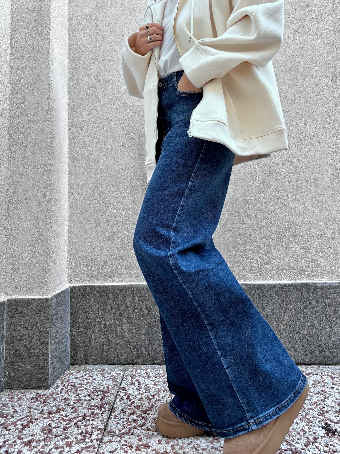 Jeans denim con sfumature