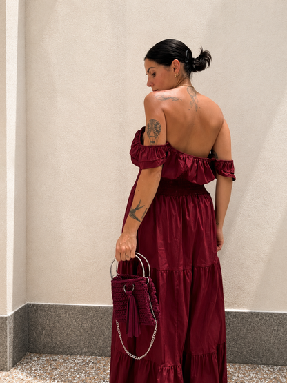 Abito Iris Bordeaux