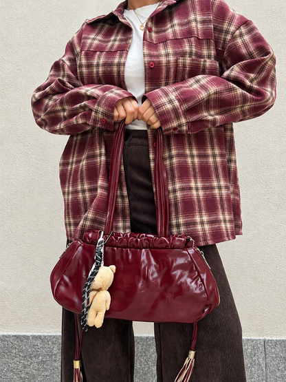 Camicione Oversize Bordeaux