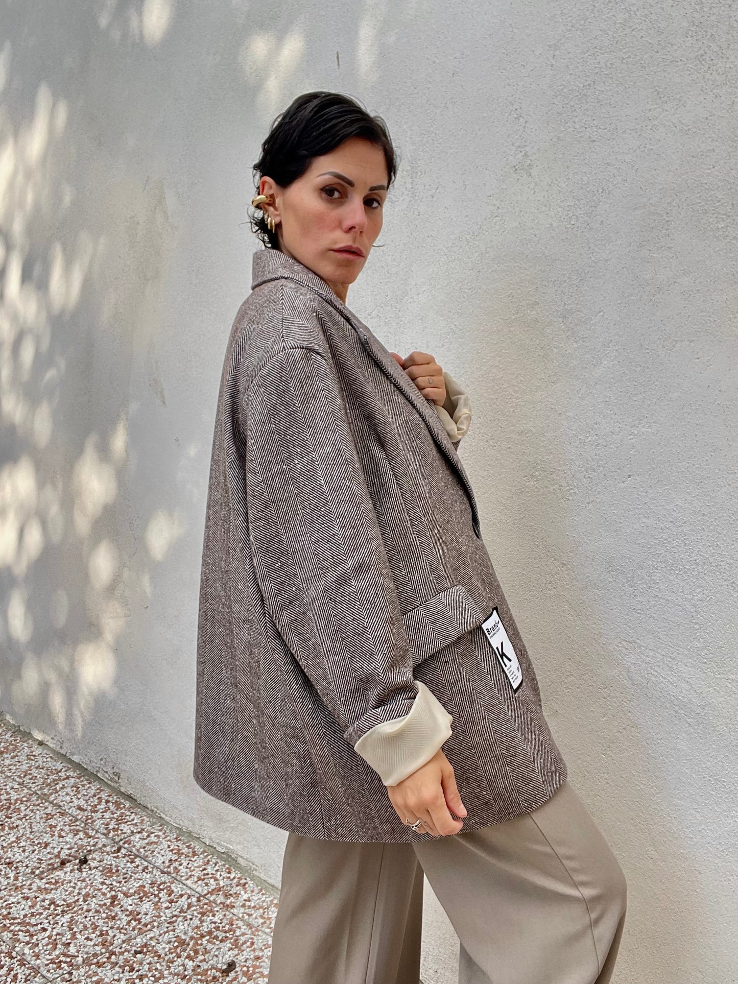 Giacca spigata Over Patch