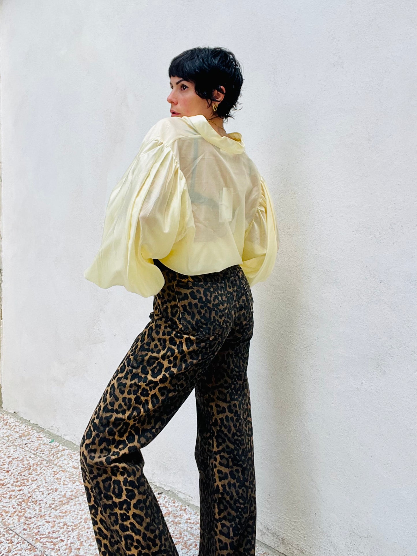Camicione Giallo Burro con lacci