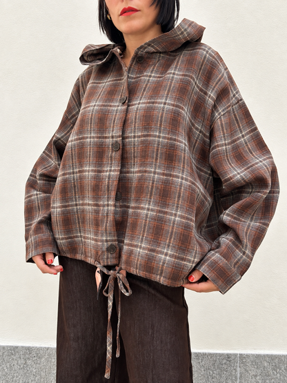 Camicia con cappuccio Check