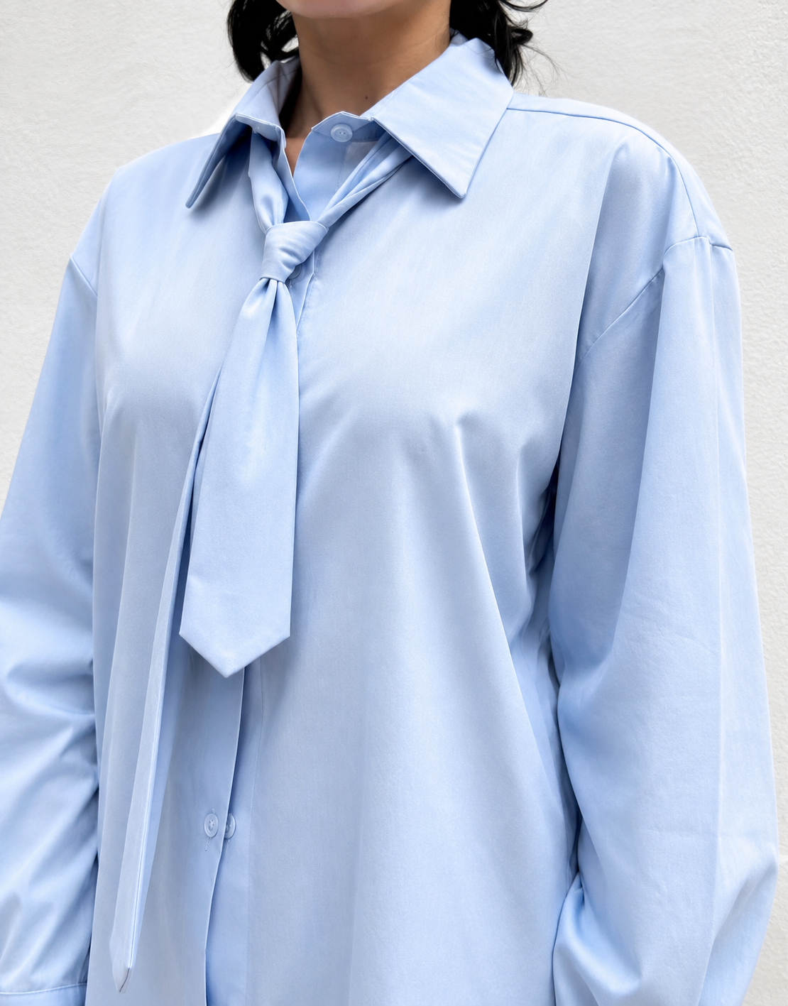 Camicia cotone azzurra