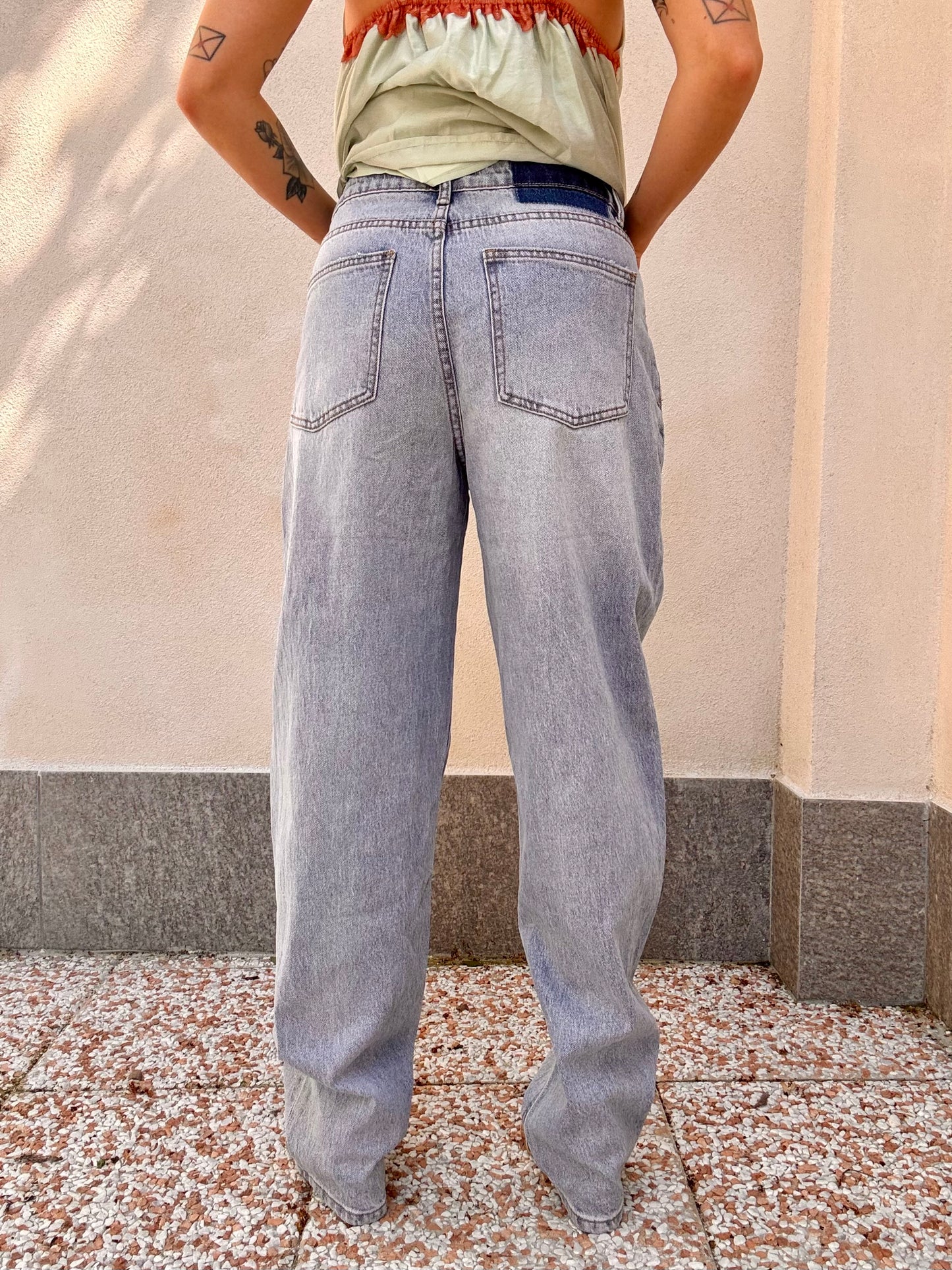 Jeans ballon denim chiaro