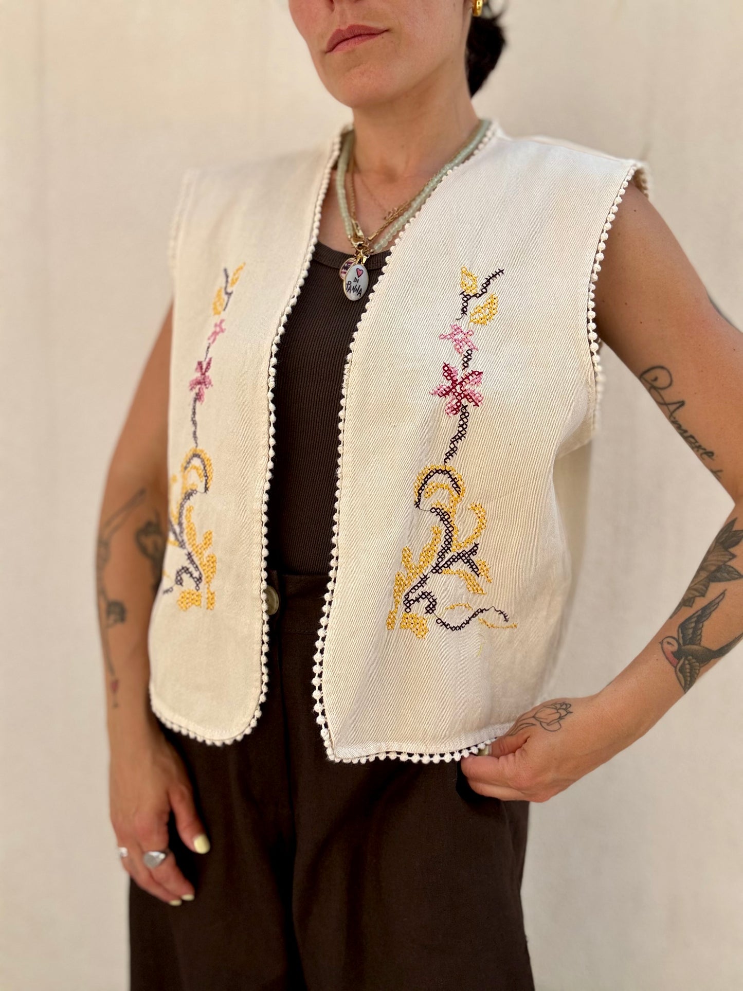 Gilet Ricamato Boho Chic