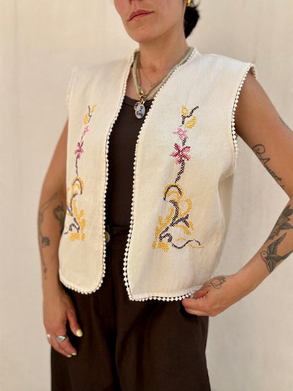 Gilet Ricamato Boho Chic
