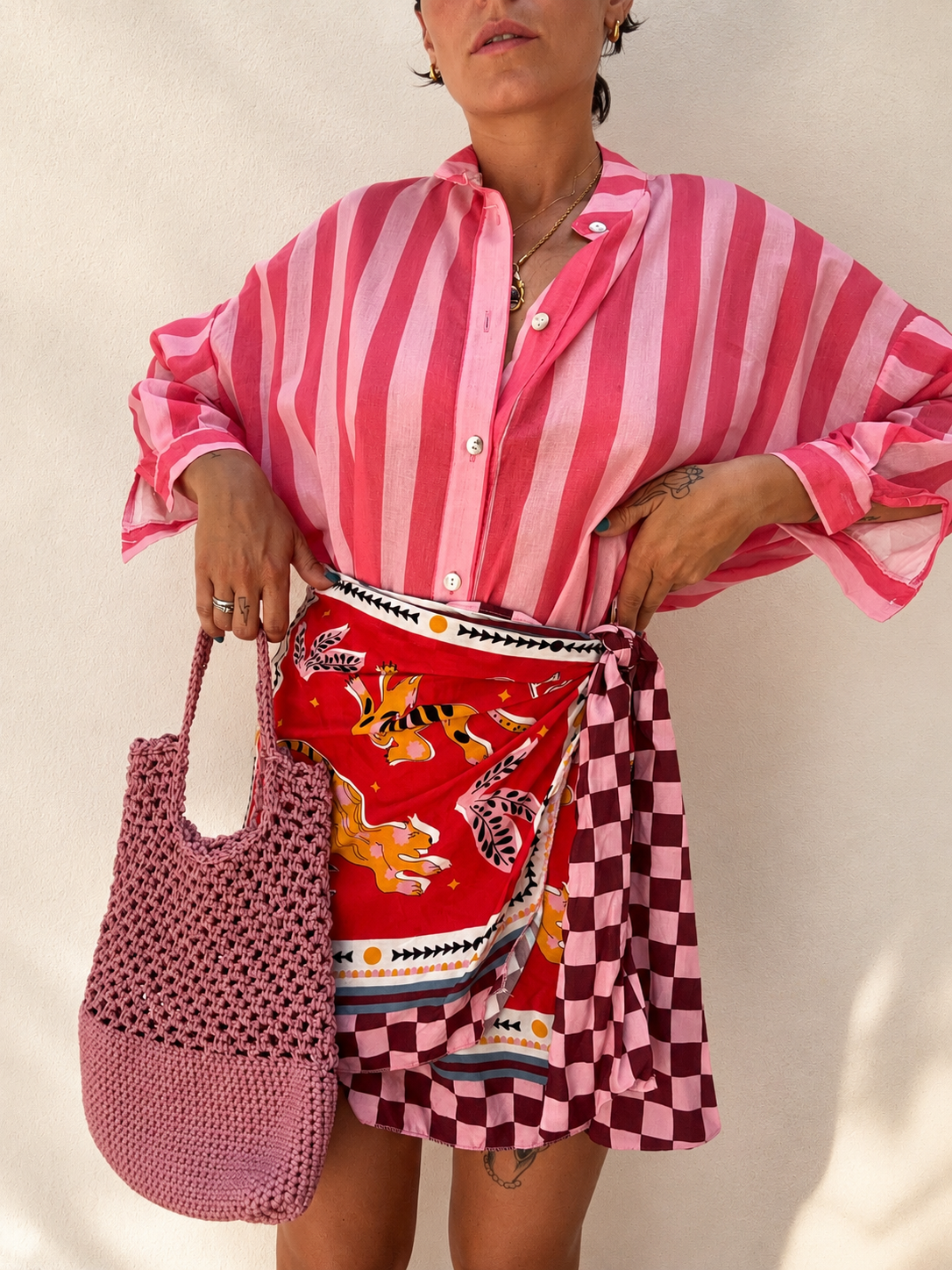 Gonna pareo fantasy Fucsia