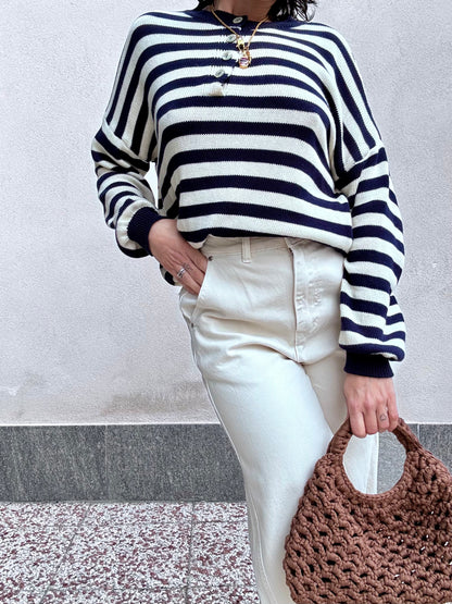 Maglioncino marinaio bianco & blu