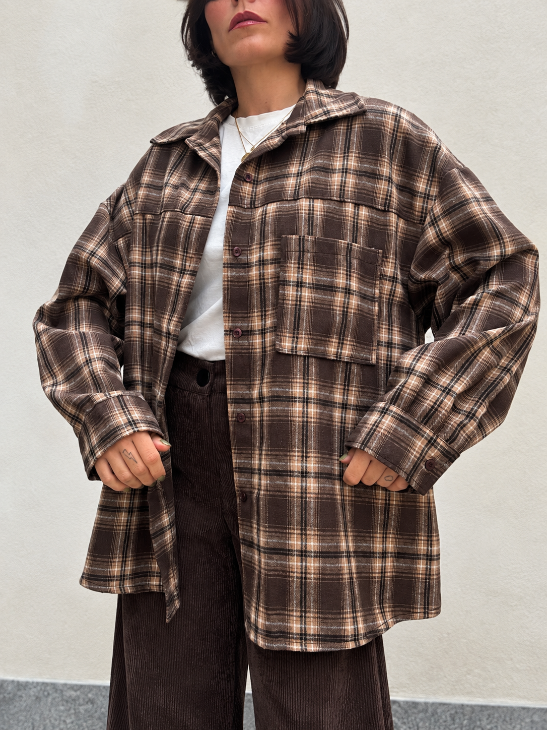 Camicione Oversize Marrone