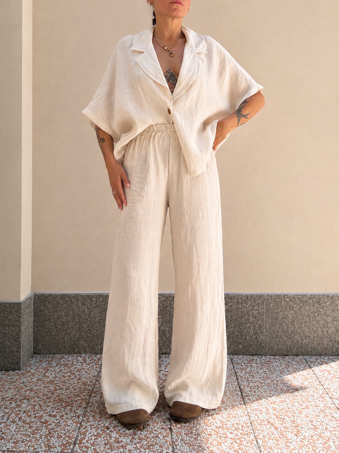 Pantalone palazzo lino