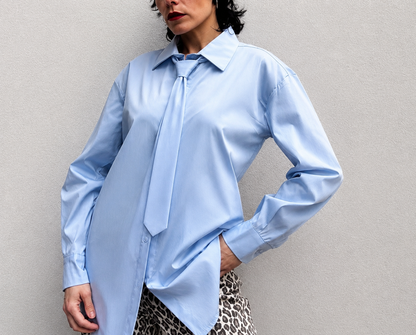 Camicia cotone azzurra
