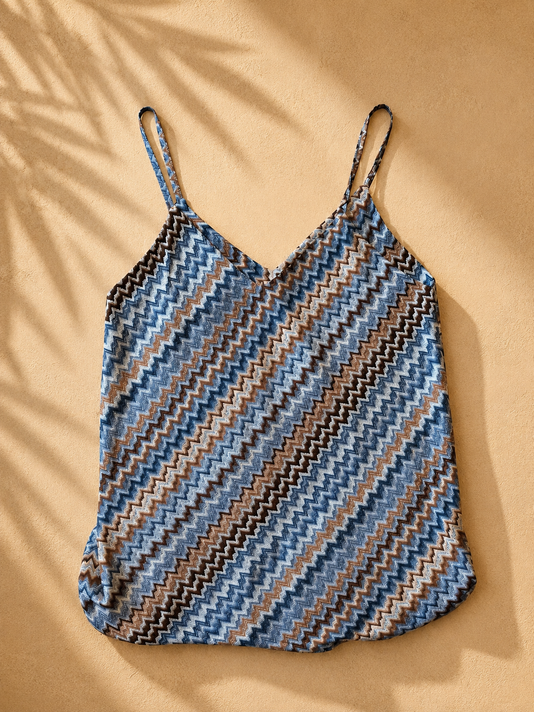 Top zigzag Azzurro