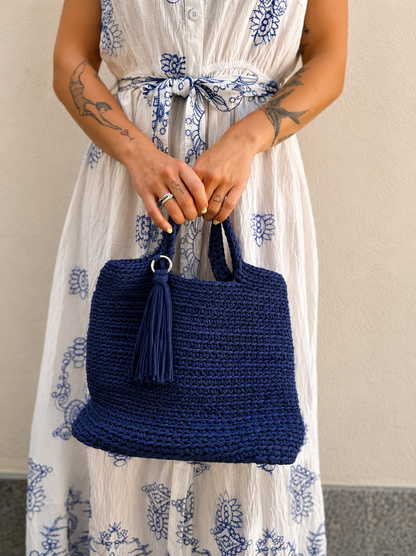 Borsa a mano Blu Navy