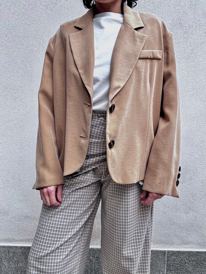 Blazer foderato effetto Pesca