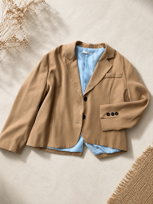 Blazer foderato effetto Pesca