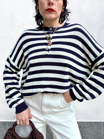 Maglioncino marinaio bianco & blu