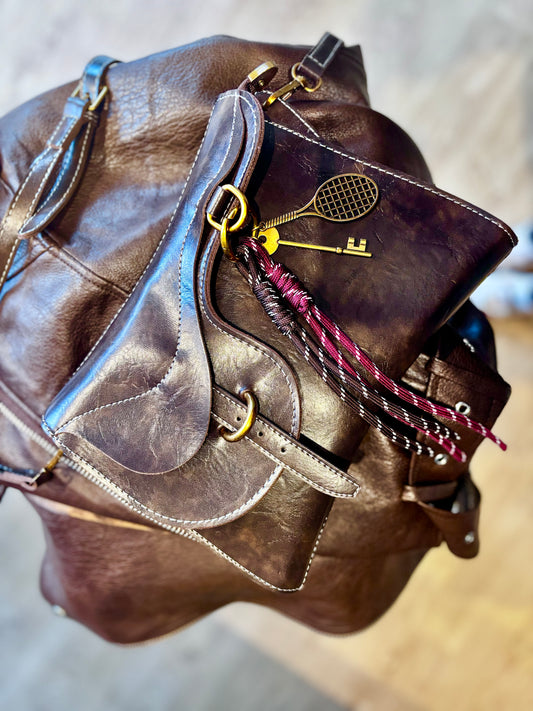 Tracolla doppia patta con portachiavi