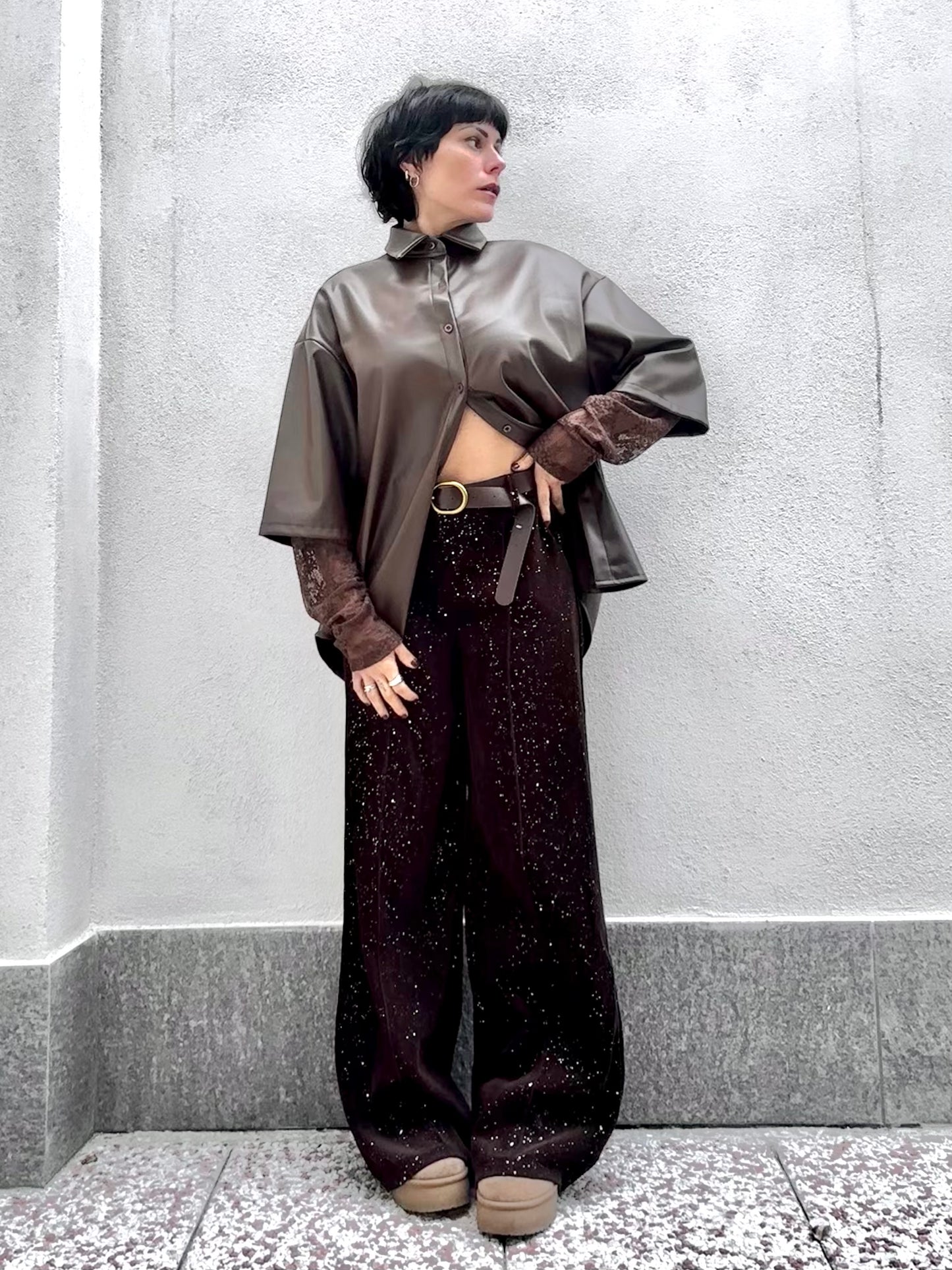 Pantalone palazzo glitter ✨