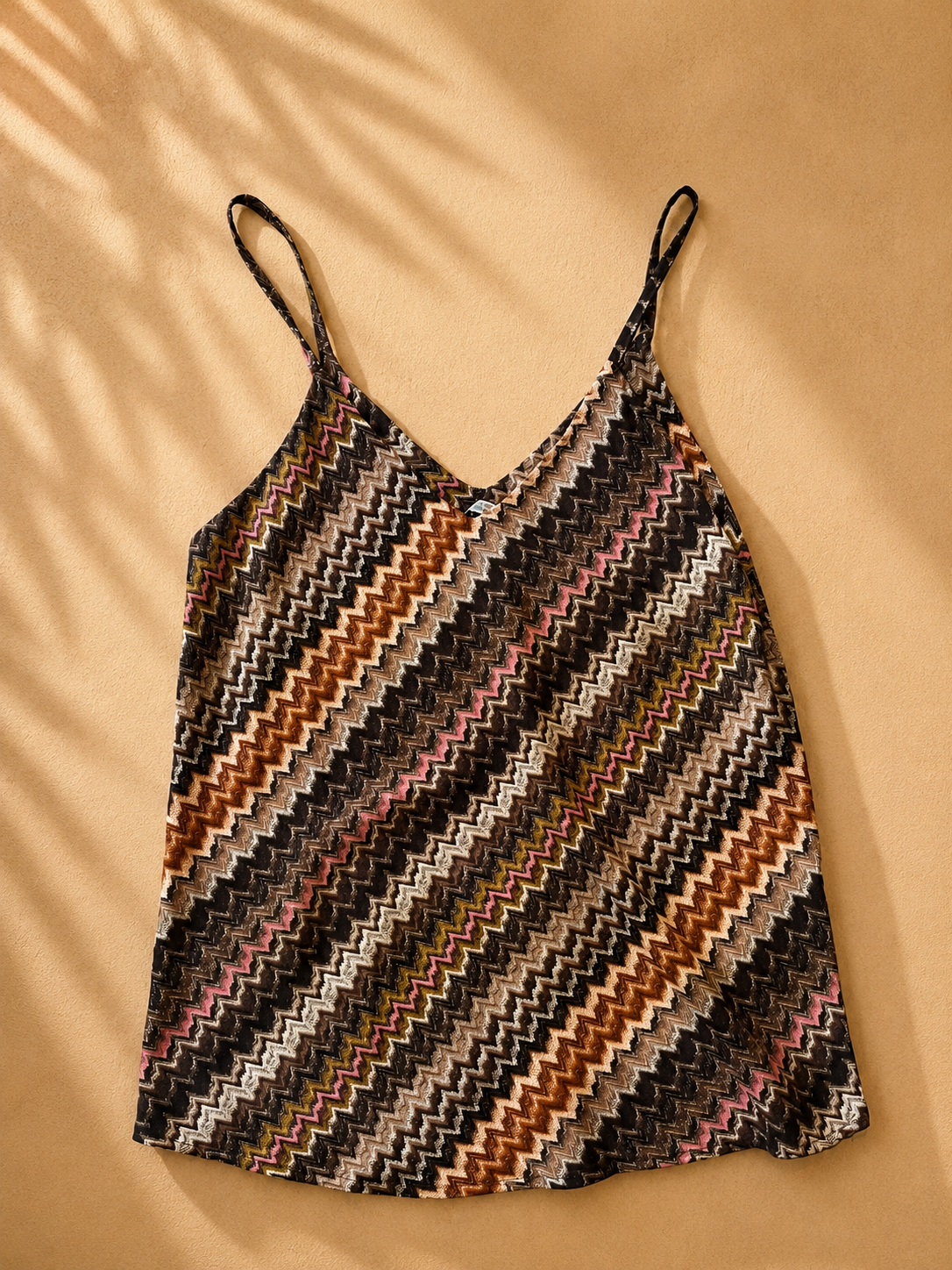 Top Zigzag Marrone